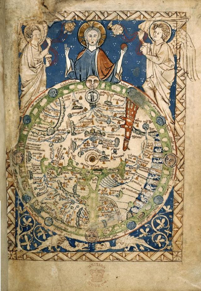 Mappa medievale con Gerusalemme al centro